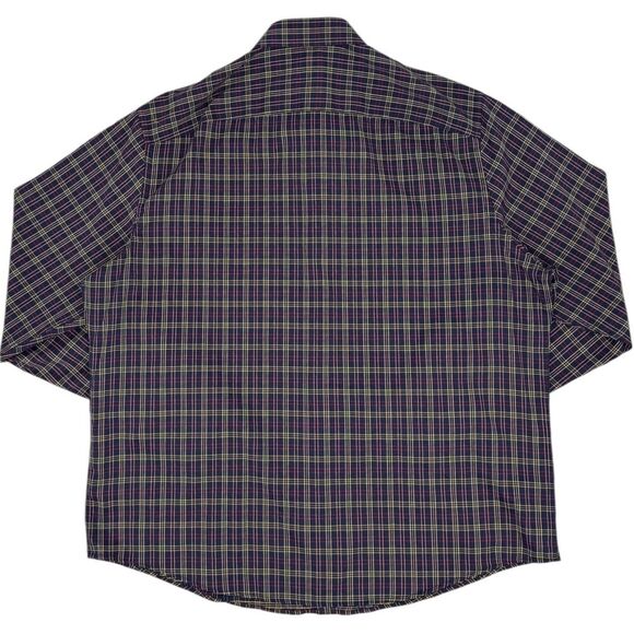 UNTUCKit Men's Talty Relaxed Fit Long Sleeve Plaid Shirt Navy/Red/Yellow XL - Picture 3 of 11